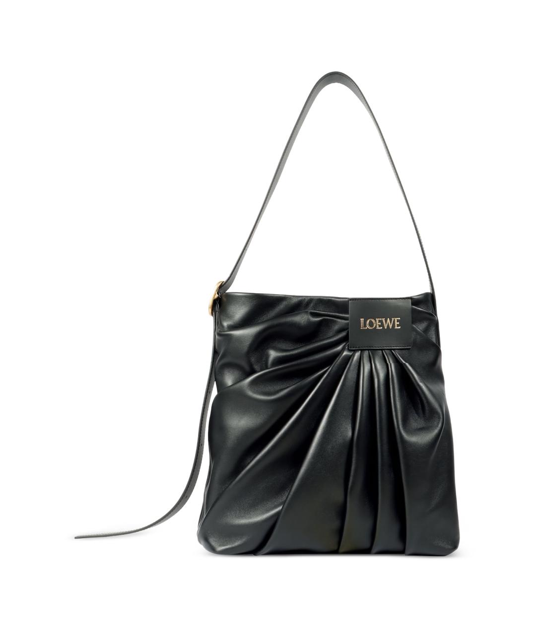 LOEWE Черная кожаная сумка тоут, фото 1