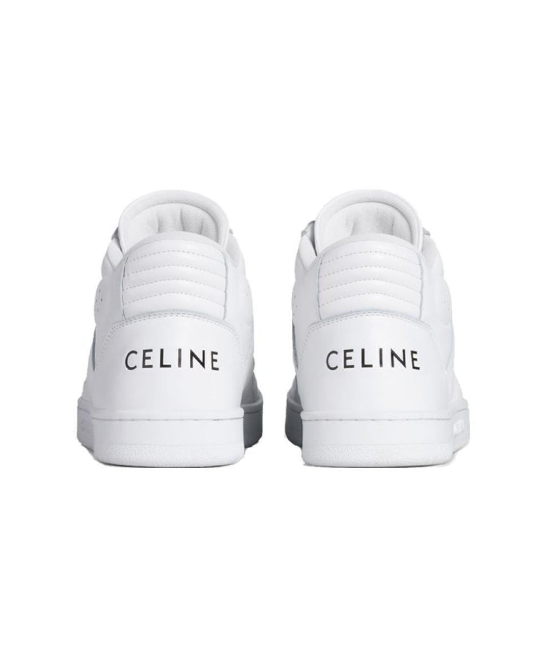 CELINE Белые кожаные кроссовки, фото 3