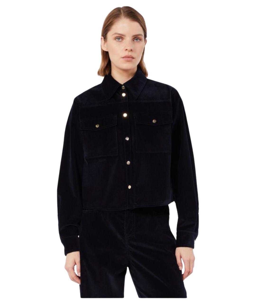 MAX MARA STUDIO Темно-синяя хлопковая куртка, фото 1