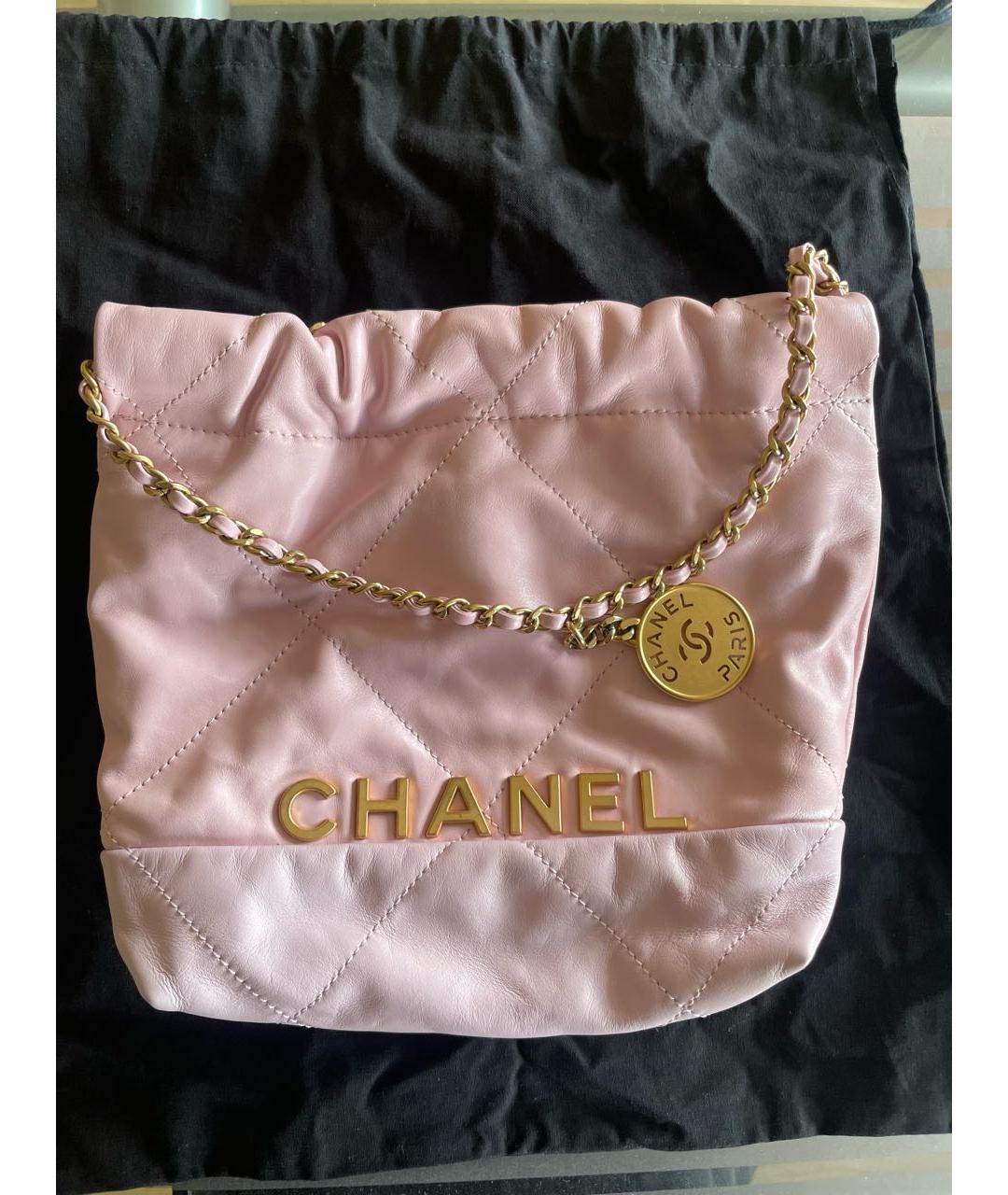 CHANEL Розовая кожаная сумка тоут, фото 9