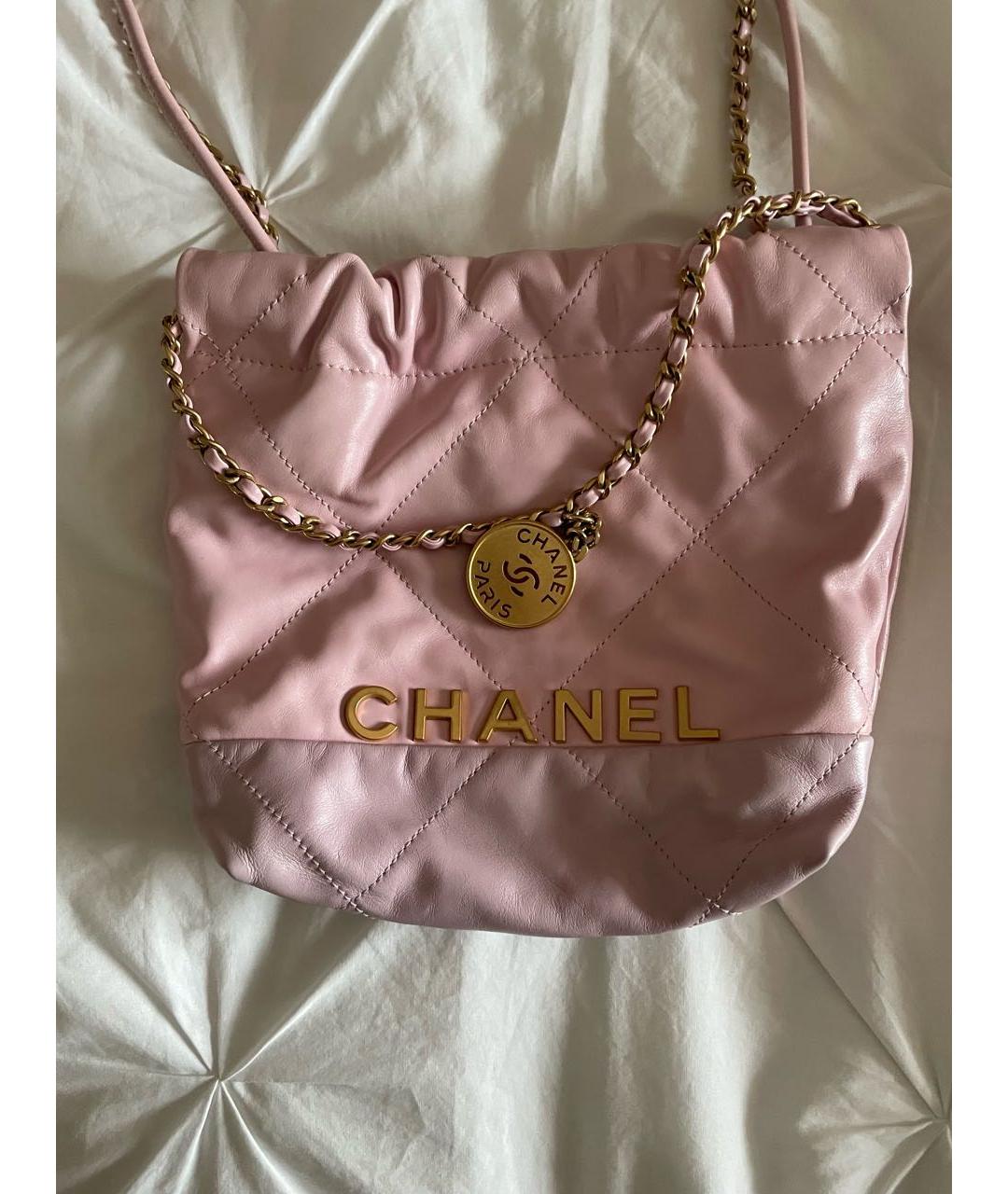 CHANEL Розовая кожаная сумка тоут, фото 2