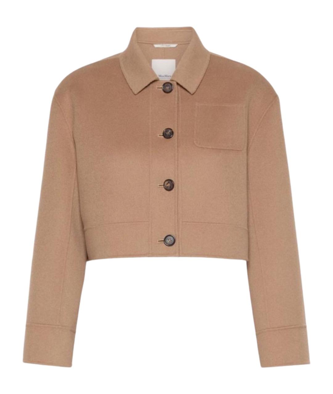 'S MAX MARA Бежевая шерстяная куртка, фото 1