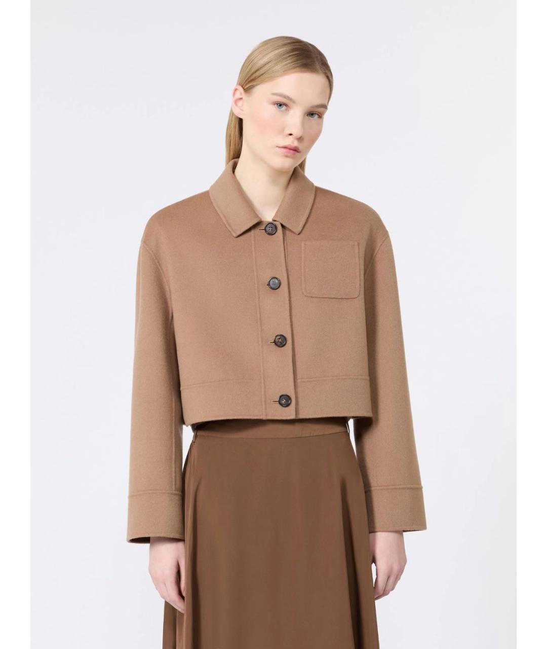 'S MAX MARA Бежевая шерстяная куртка, фото 3