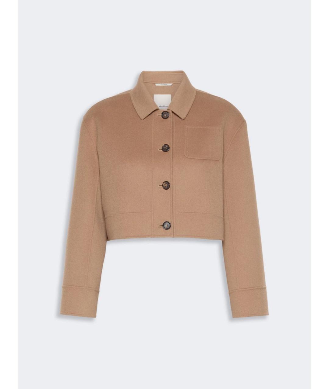 'S MAX MARA Бежевая шерстяная куртка, фото 6