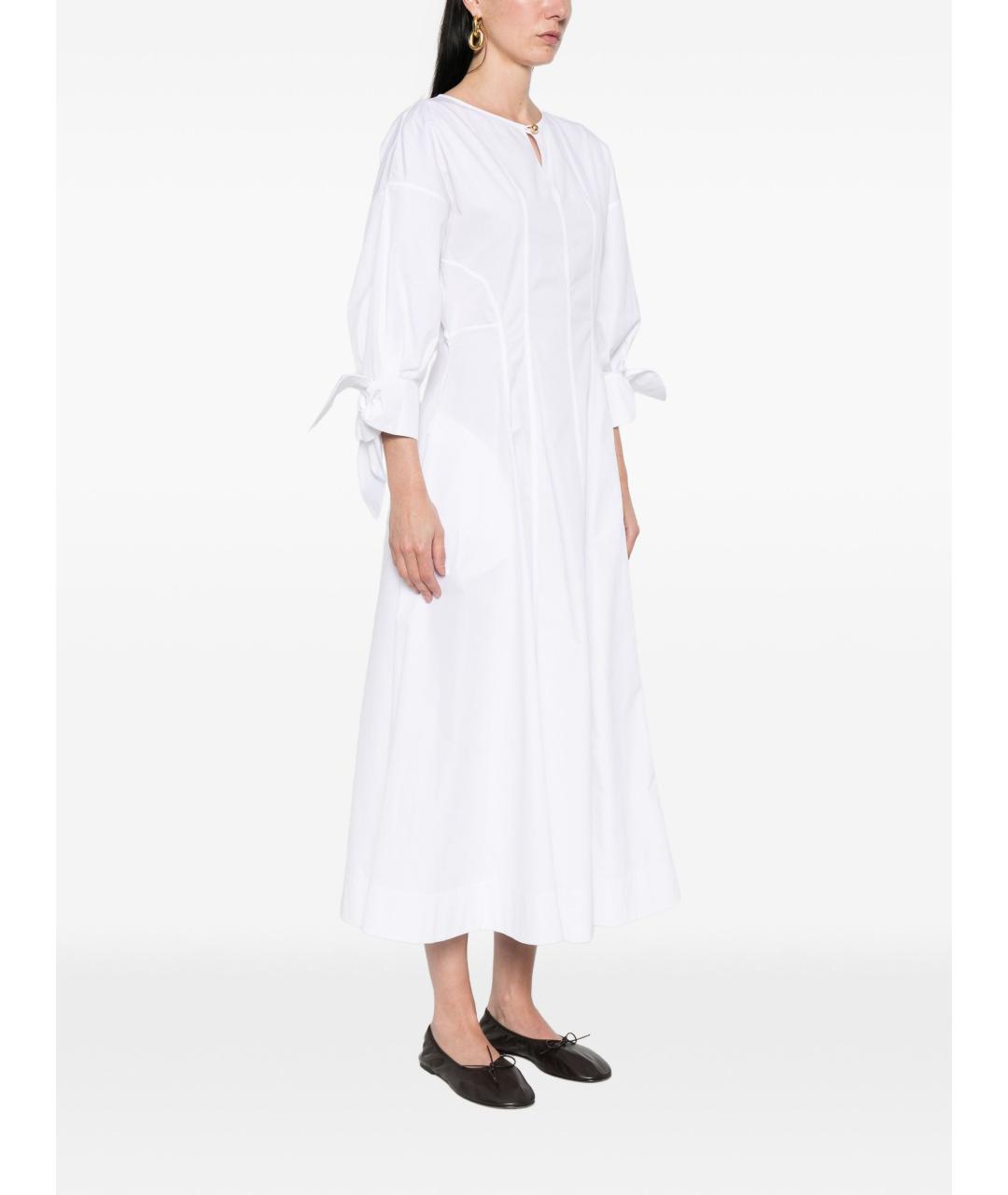 CELINE Белое хлопковое повседневное платье, фото 5