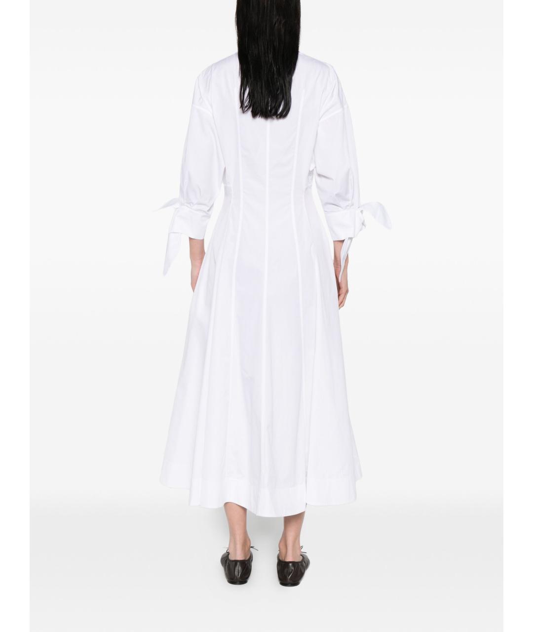 CELINE Белое хлопковое повседневное платье, фото 4