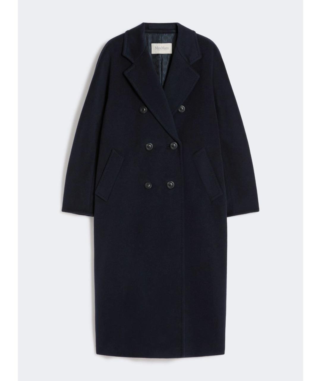 MAX MARA Темно-синее шерстяное пальто, фото 5
