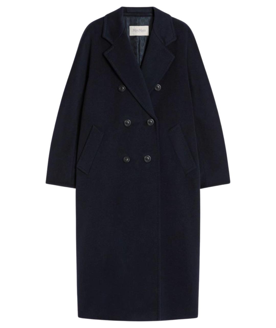 MAX MARA Темно-синее шерстяное пальто, фото 1