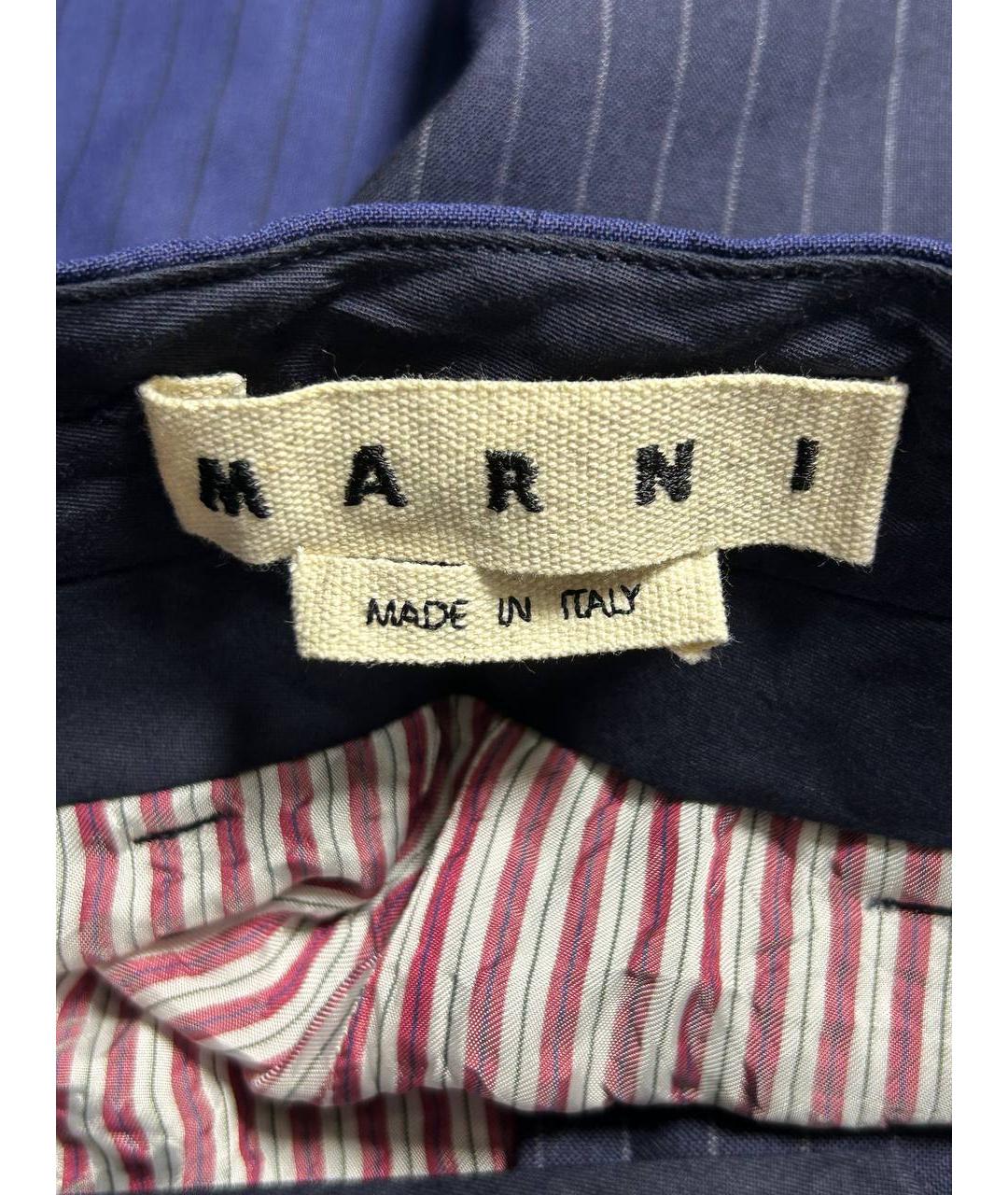 MARNI Синие хлопковые шорты, фото 3