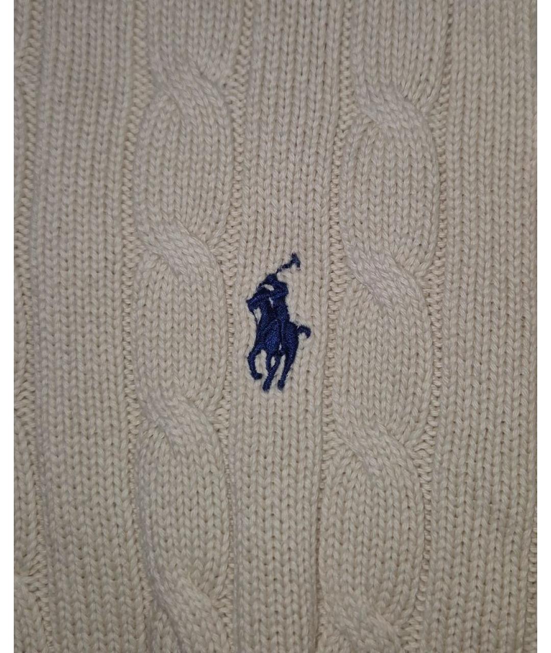 POLO RALPH LAUREN Бежевый хлопковый джемпер / свитер, фото 4