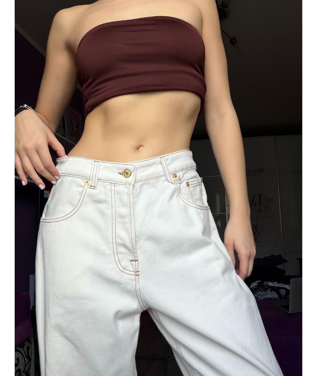 JACQUEMUS Бежевые хлопковые прямые джинсы, фото 2