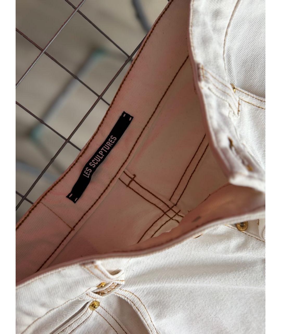 JACQUEMUS Бежевые хлопковые прямые джинсы, фото 3