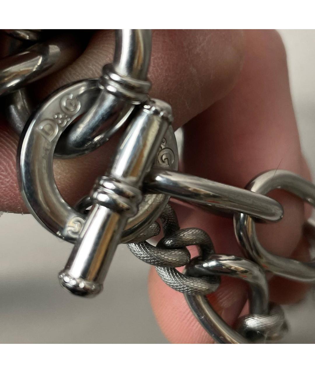 DOLCE&GABBANA Антрацитовая металлическая цепочка/подвеска, фото 3