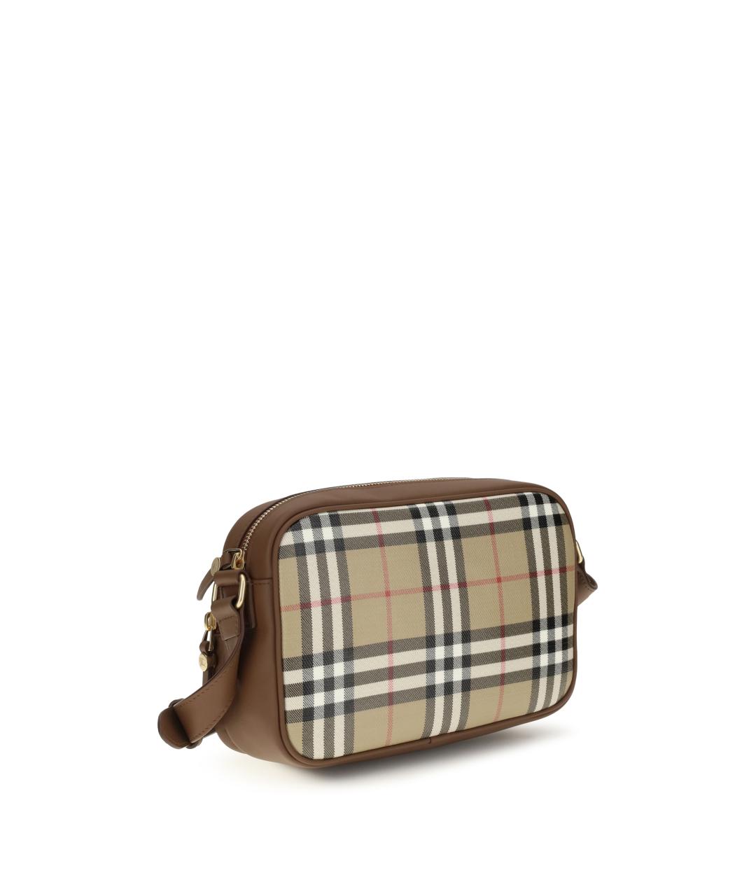 BURBERRY Бежевая хлопковая сумка на плечо, фото 3