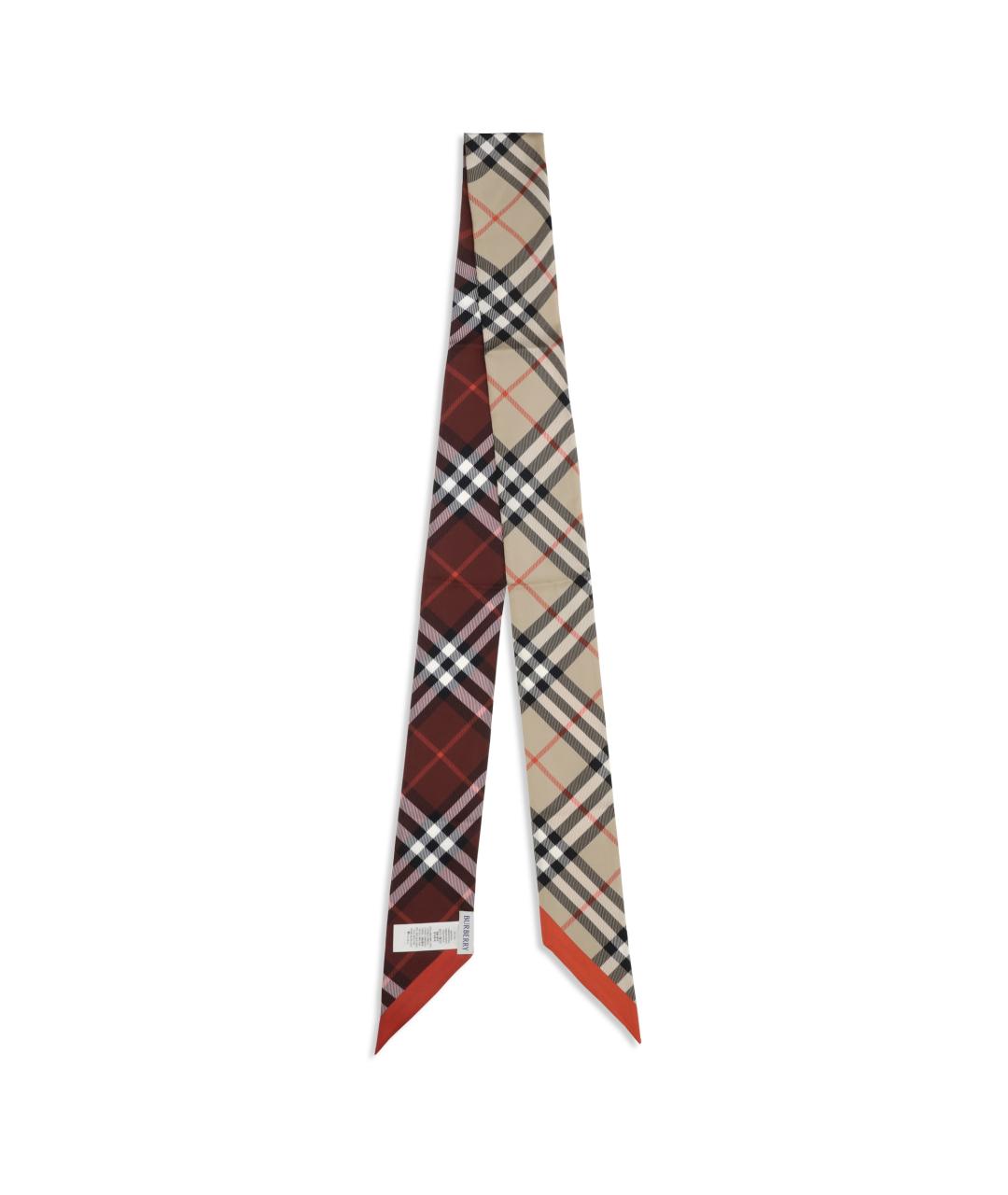 BURBERRY Бежевый шелковый шарф, фото 2