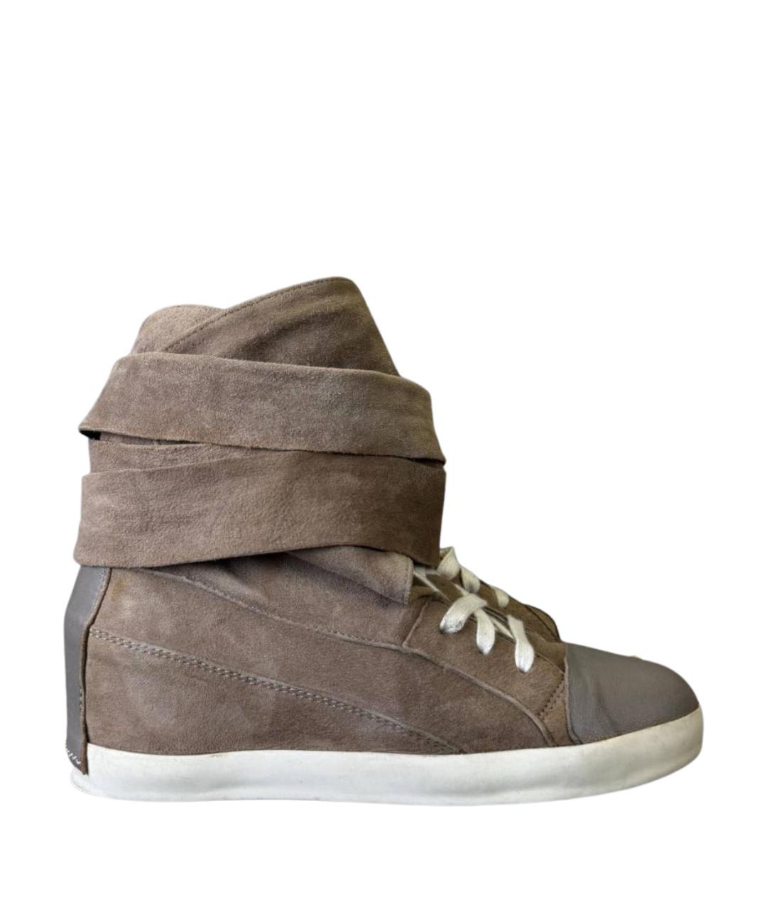 RICK OWENS Бежевые кеды, фото 1