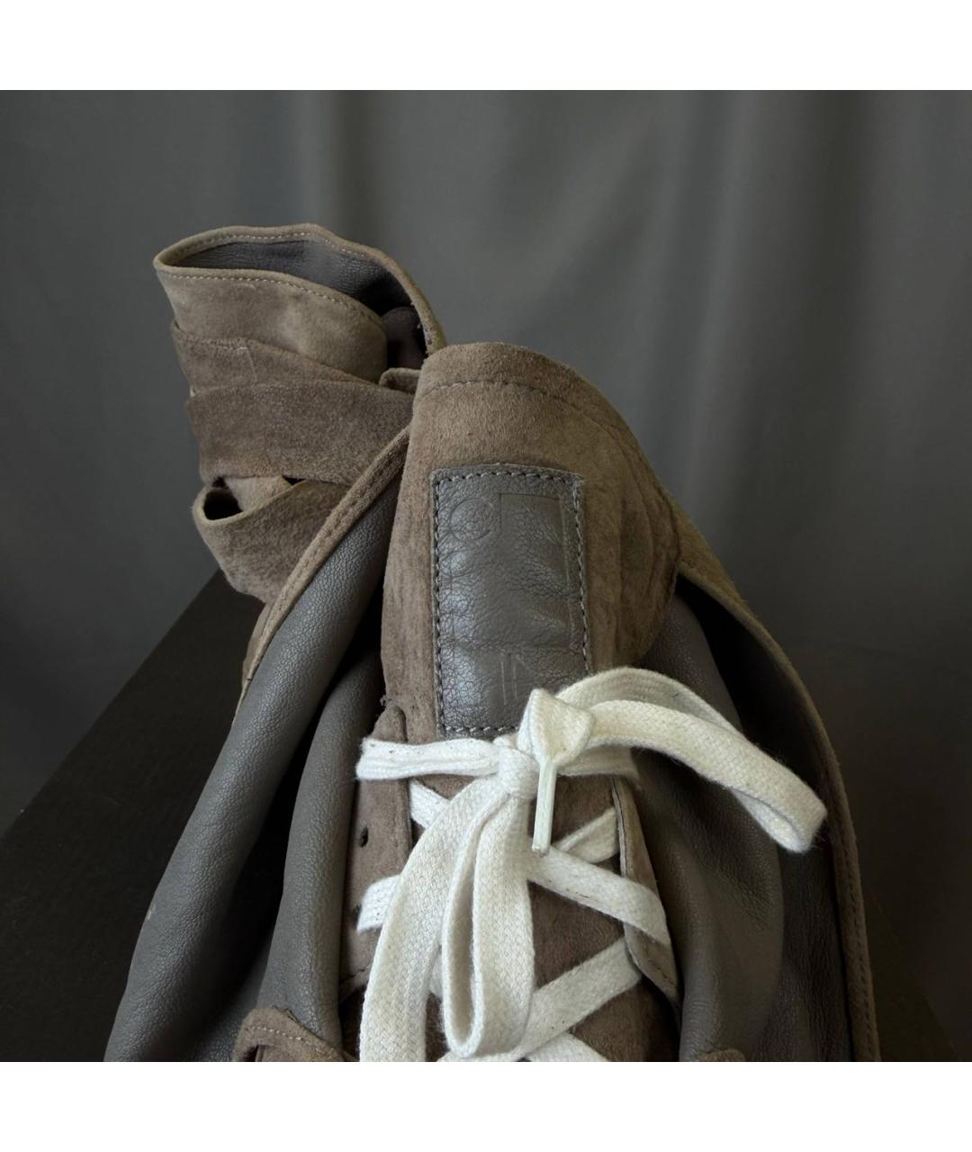 RICK OWENS Бежевые кеды, фото 6