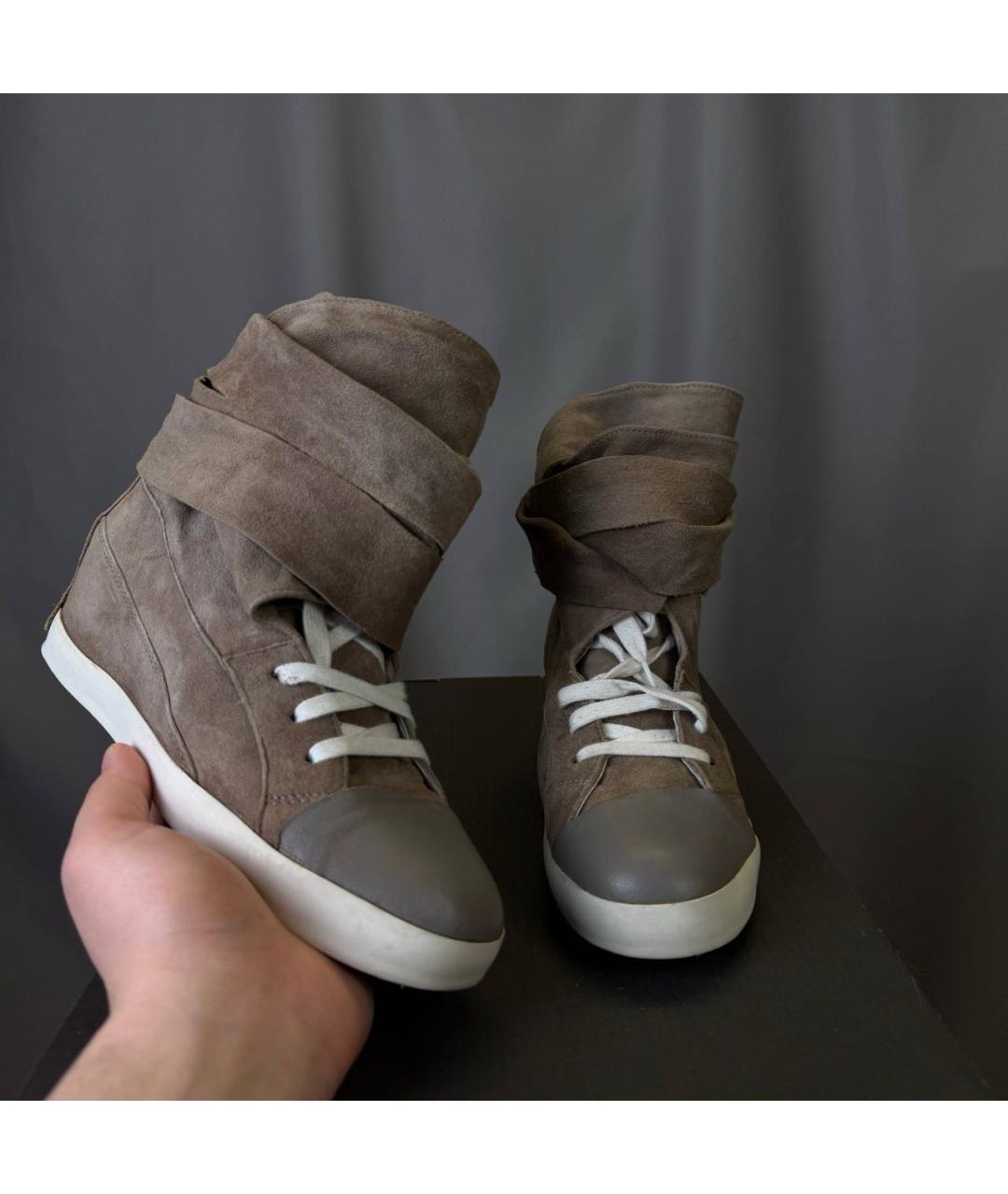 RICK OWENS Бежевые кеды, фото 2