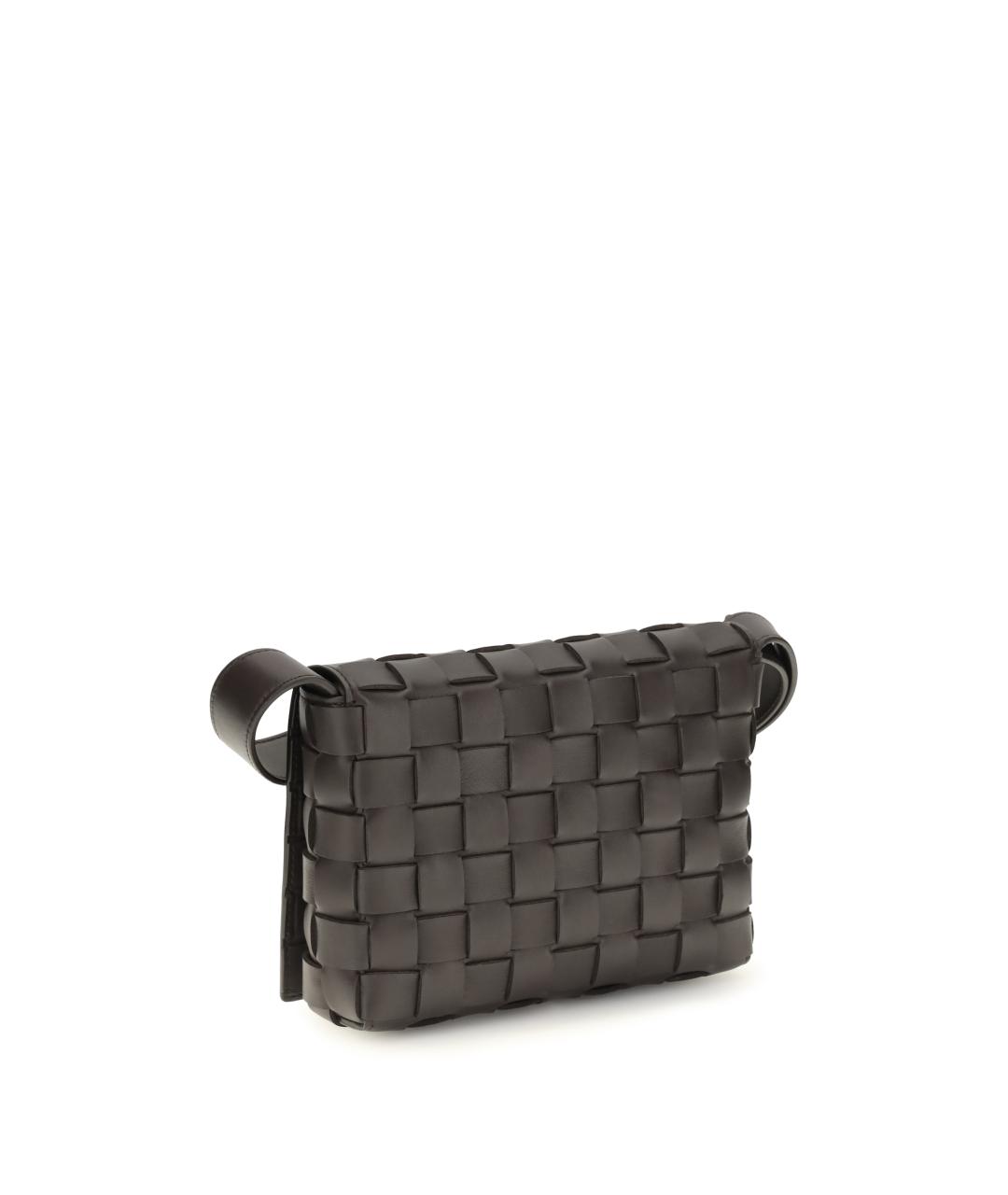 BOTTEGA VENETA Коричневая кожаная сумка на плечо, фото 3