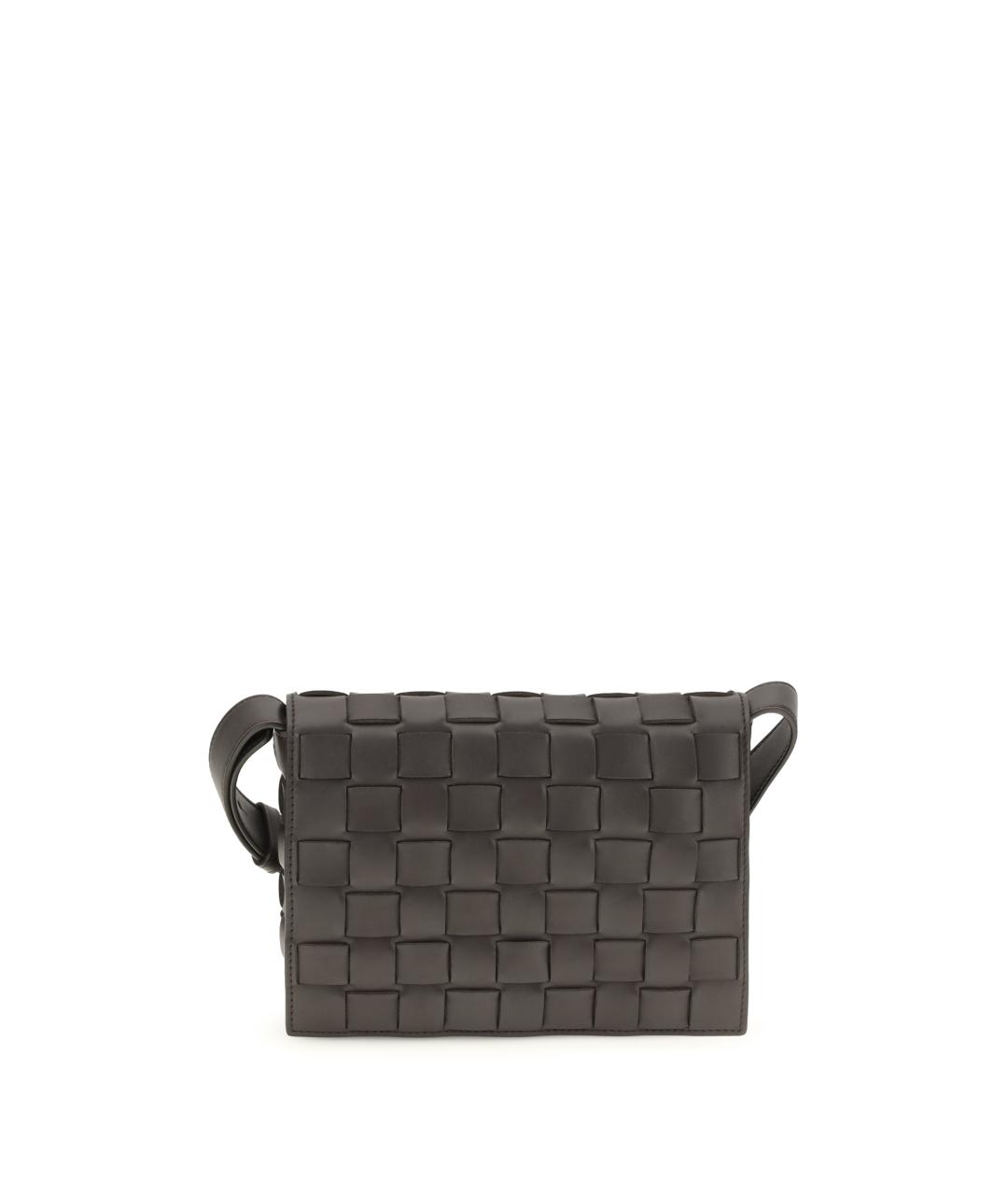 BOTTEGA VENETA Коричневая кожаная сумка на плечо, фото 1
