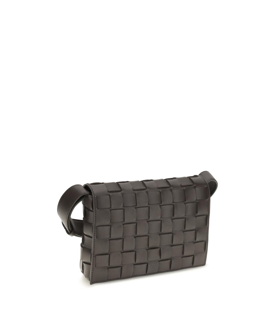 BOTTEGA VENETA Коричневая кожаная сумка на плечо, фото 2
