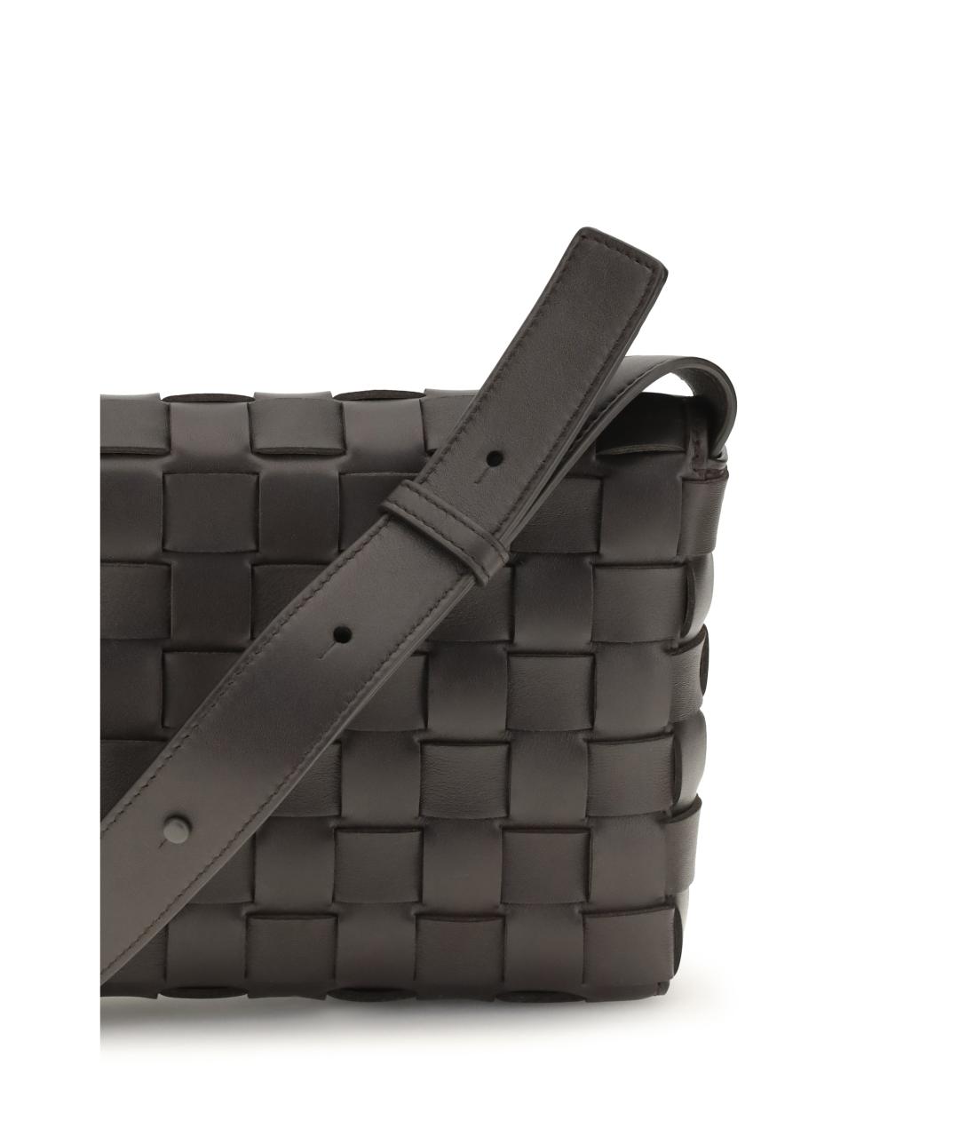 BOTTEGA VENETA Коричневая кожаная сумка на плечо, фото 4