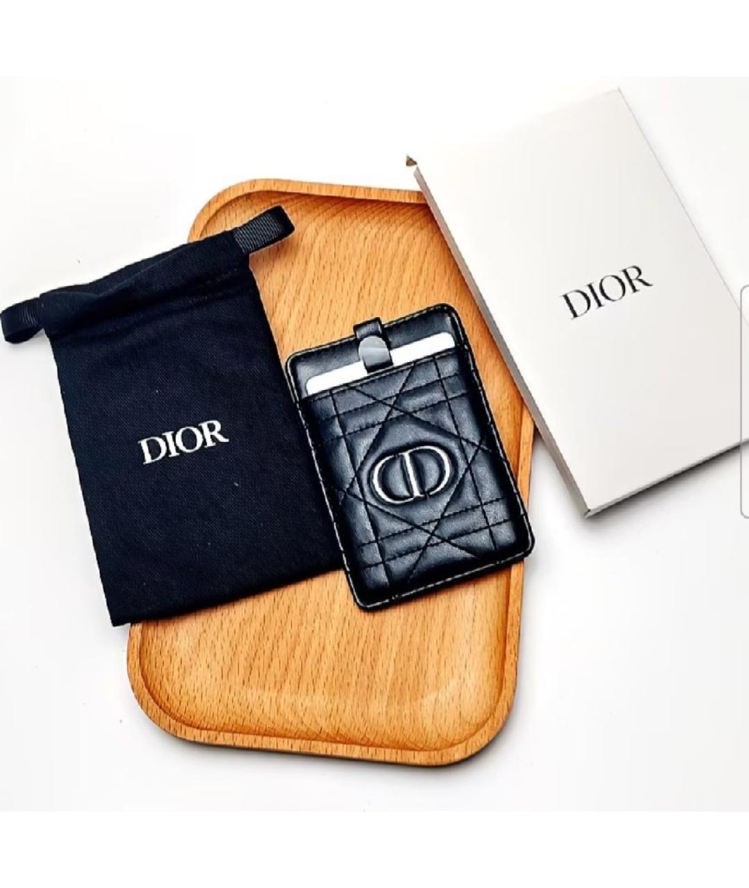 CHRISTIAN DIOR Черный кардхолдер из искусственной кожи, фото 5