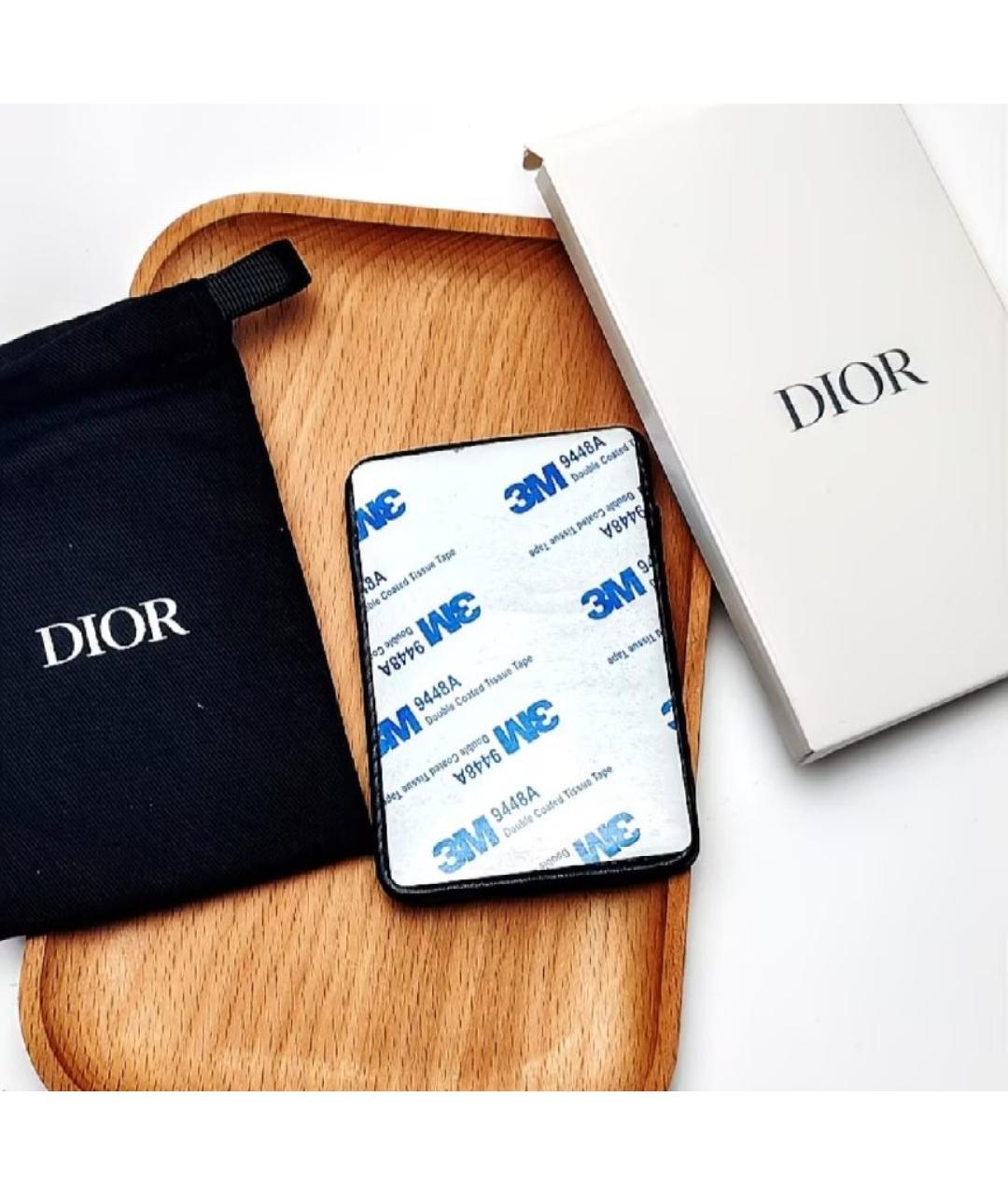 CHRISTIAN DIOR Черный кардхолдер из искусственной кожи, фото 6