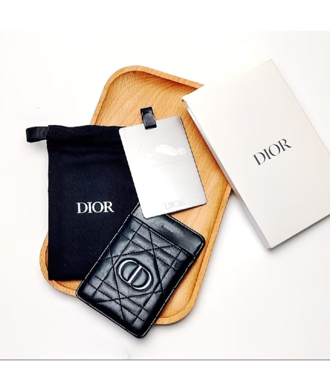 CHRISTIAN DIOR Черный кардхолдер из искусственной кожи, фото 7