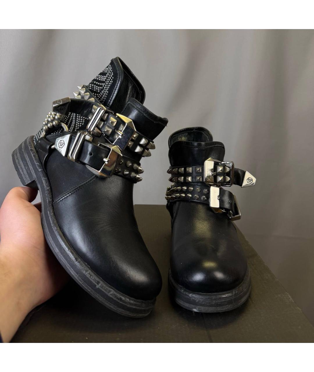 PHILIPP PLEIN Черные сапоги, фото 2