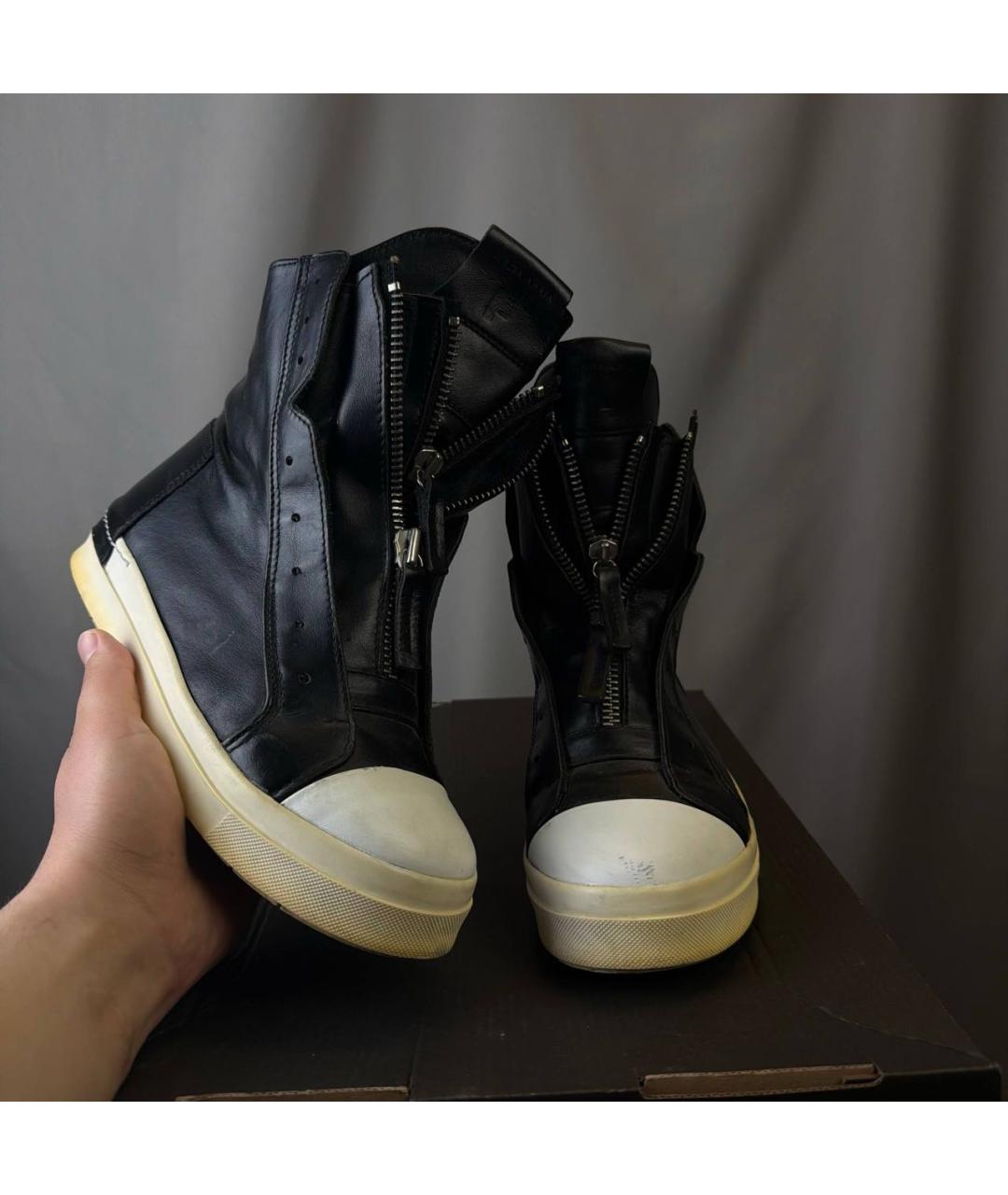RICK OWENS Черные кеды, фото 2