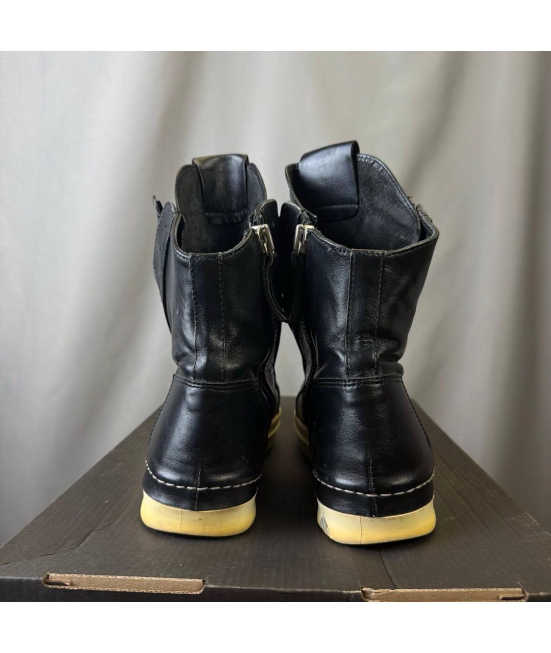 RICK OWENS Черные кеды, фото 4
