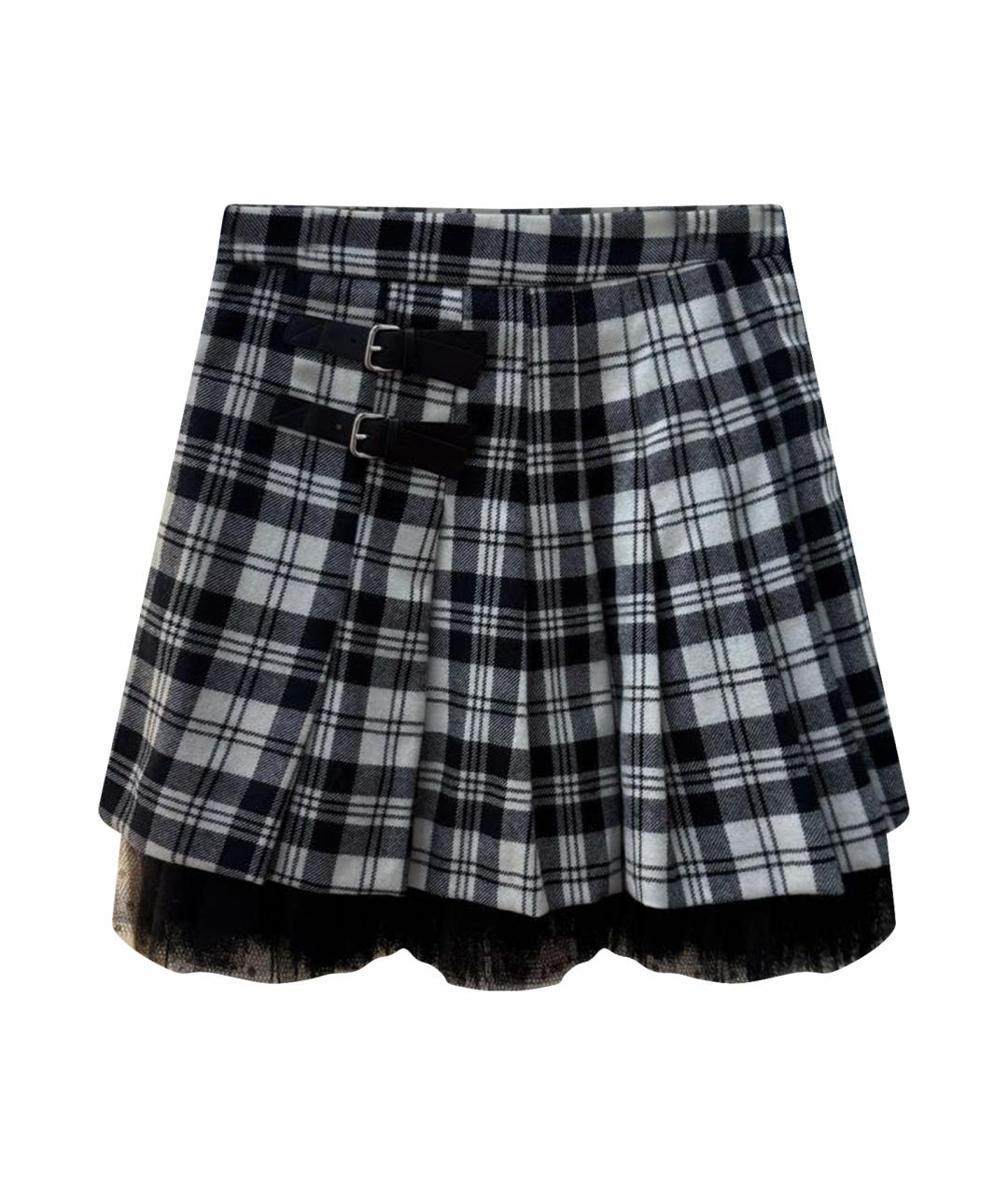 RED VALENTINO Мульти шерстяная юбка мини, фото 1