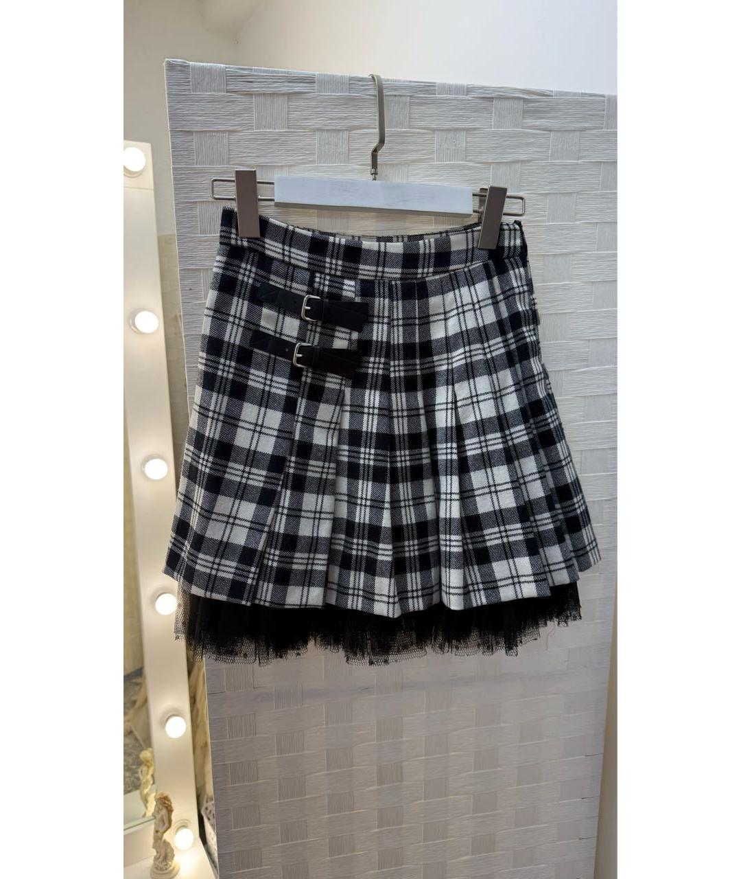 RED VALENTINO Мульти шерстяная юбка мини, фото 5