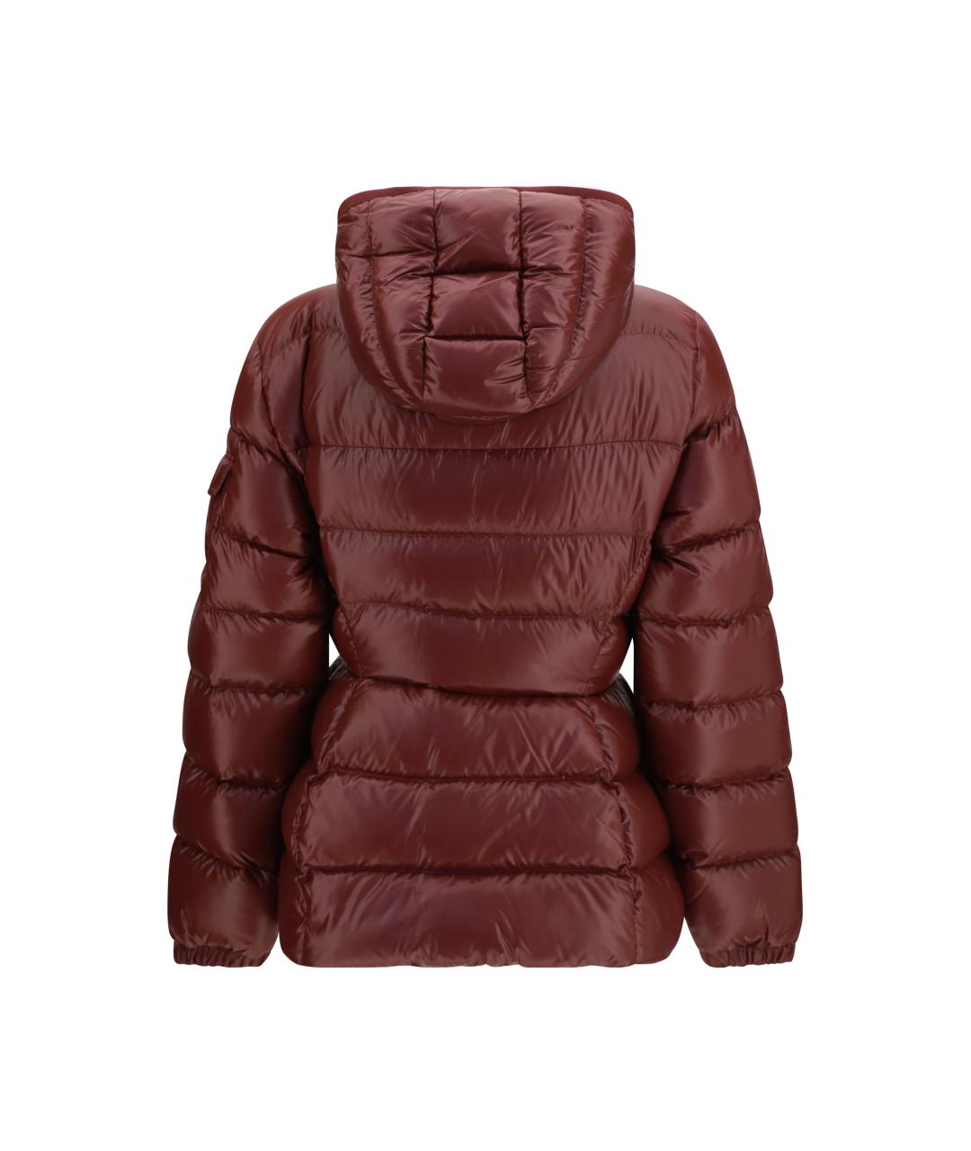 MONCLER Бордовый полиамидовый пуховик, фото 2