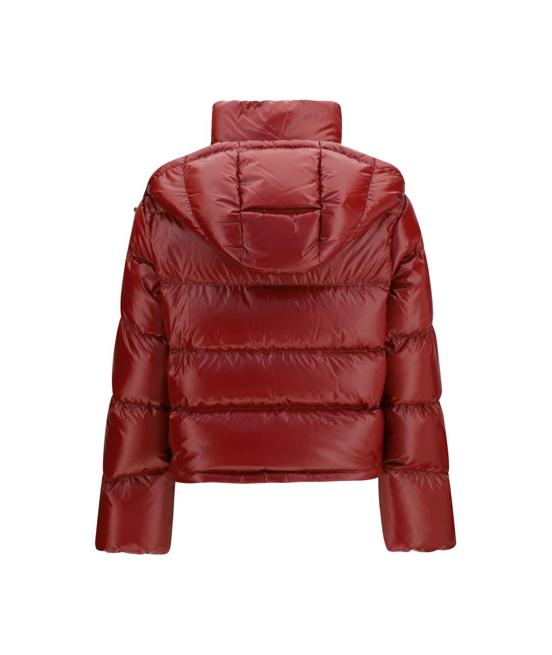 MONCLER Бордовый полиамидовый пуховик, фото 2