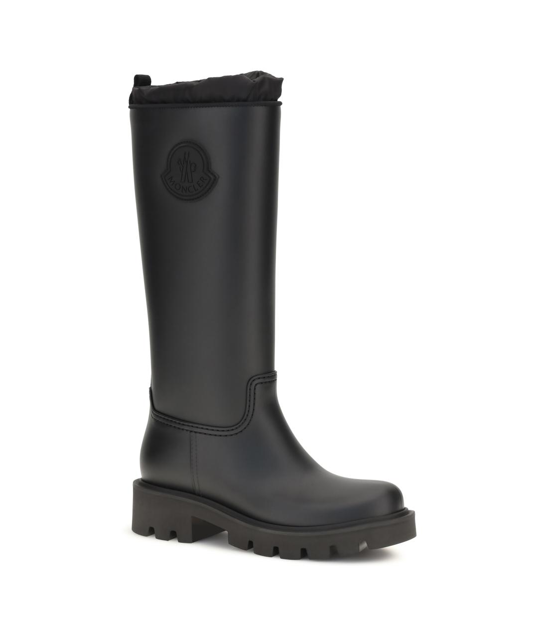 MONCLER Черные синтетические сапоги, фото 2