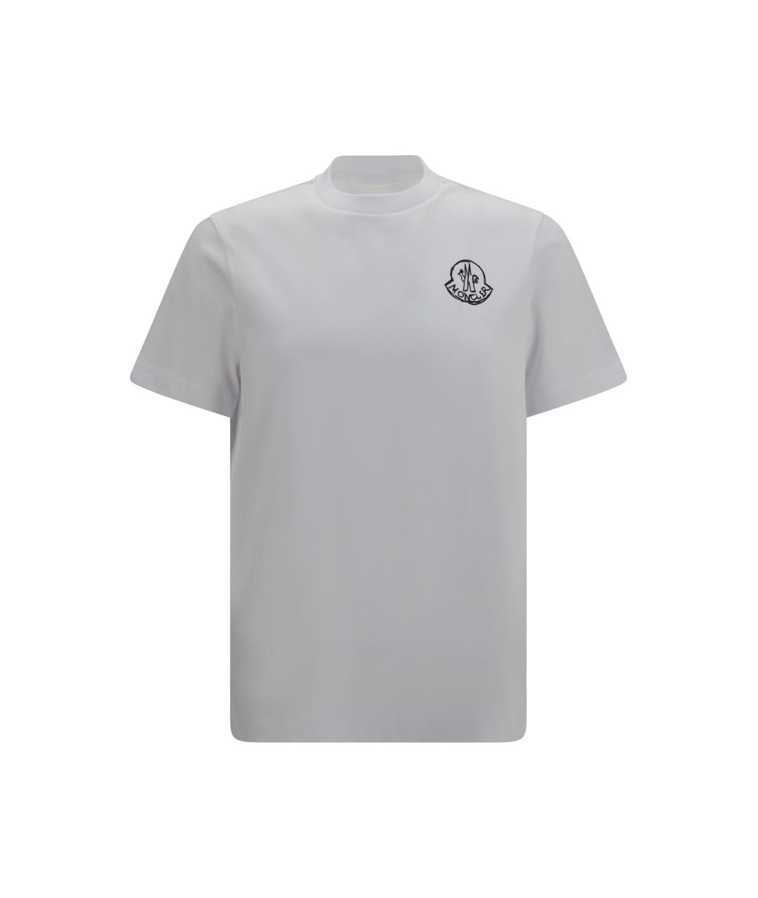 MONCLER Белая хлопковая футболка, фото 1