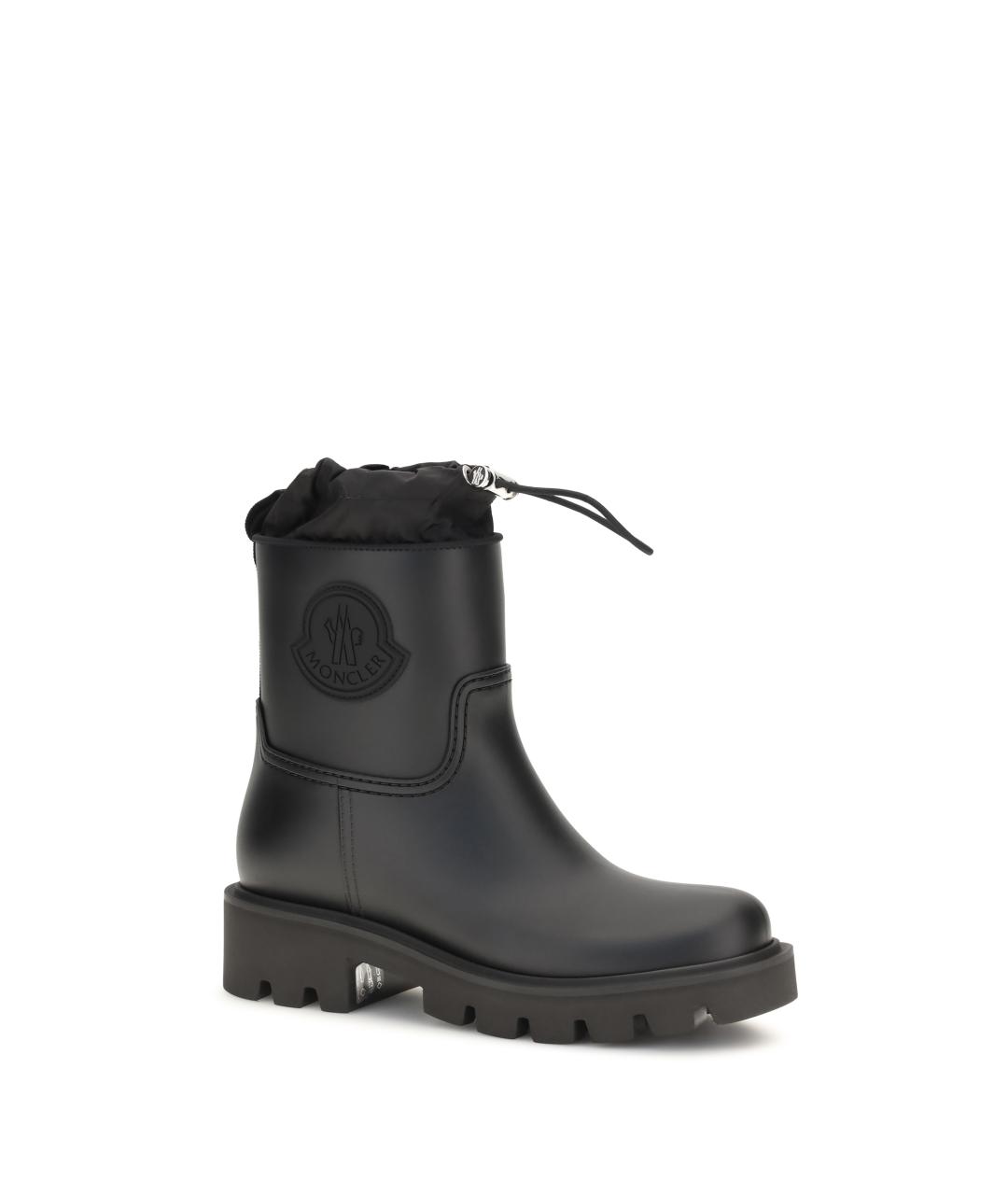 MONCLER Черные резиновые ботинки, фото 2