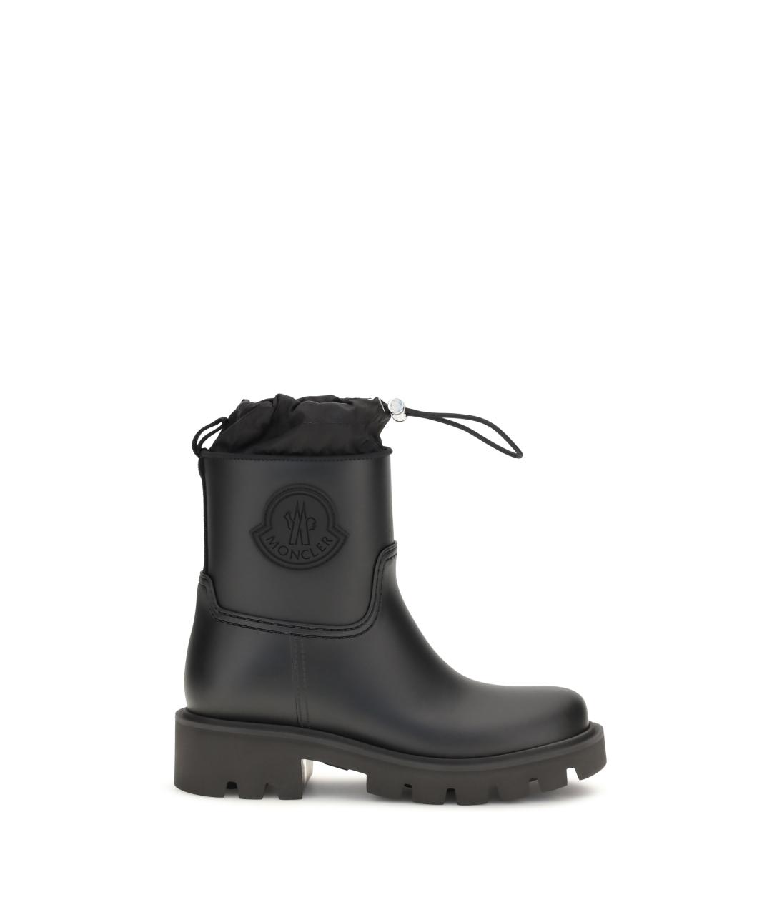 MONCLER Черные резиновые ботинки, фото 1