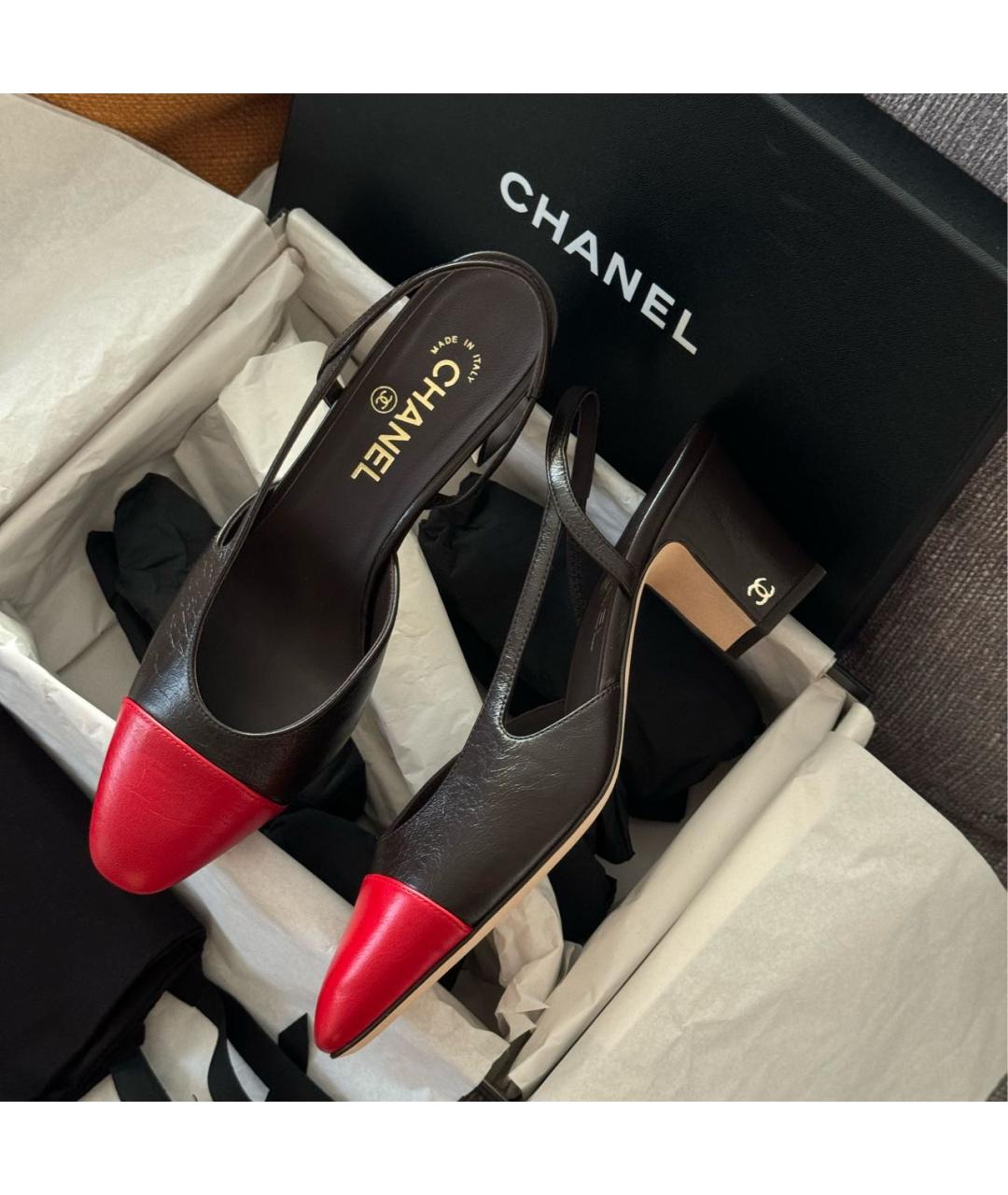 CHANEL Мульти кожаные туфли, фото 3