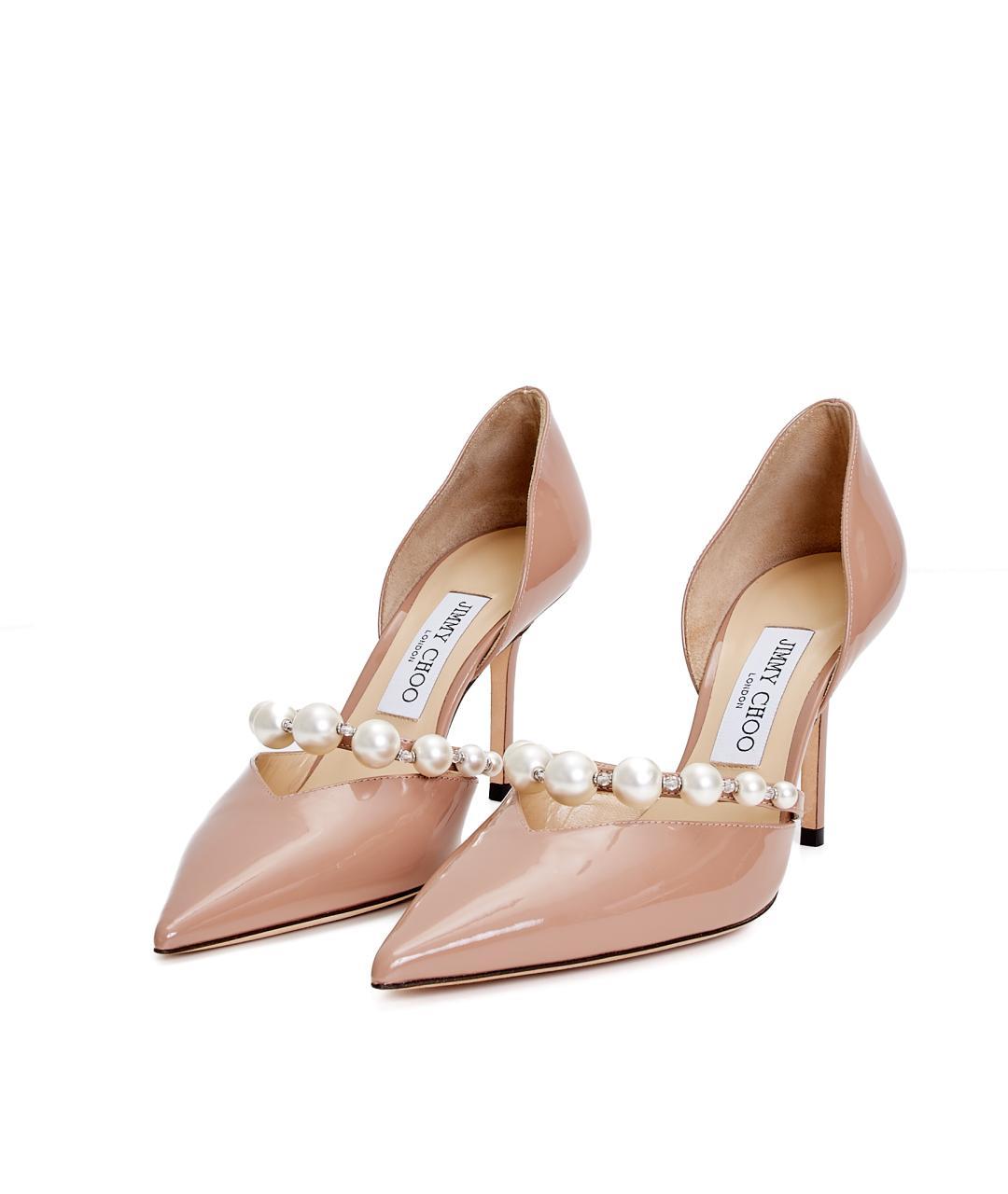 JIMMY CHOO Розовые туфли из лакированной кожи, фото 5