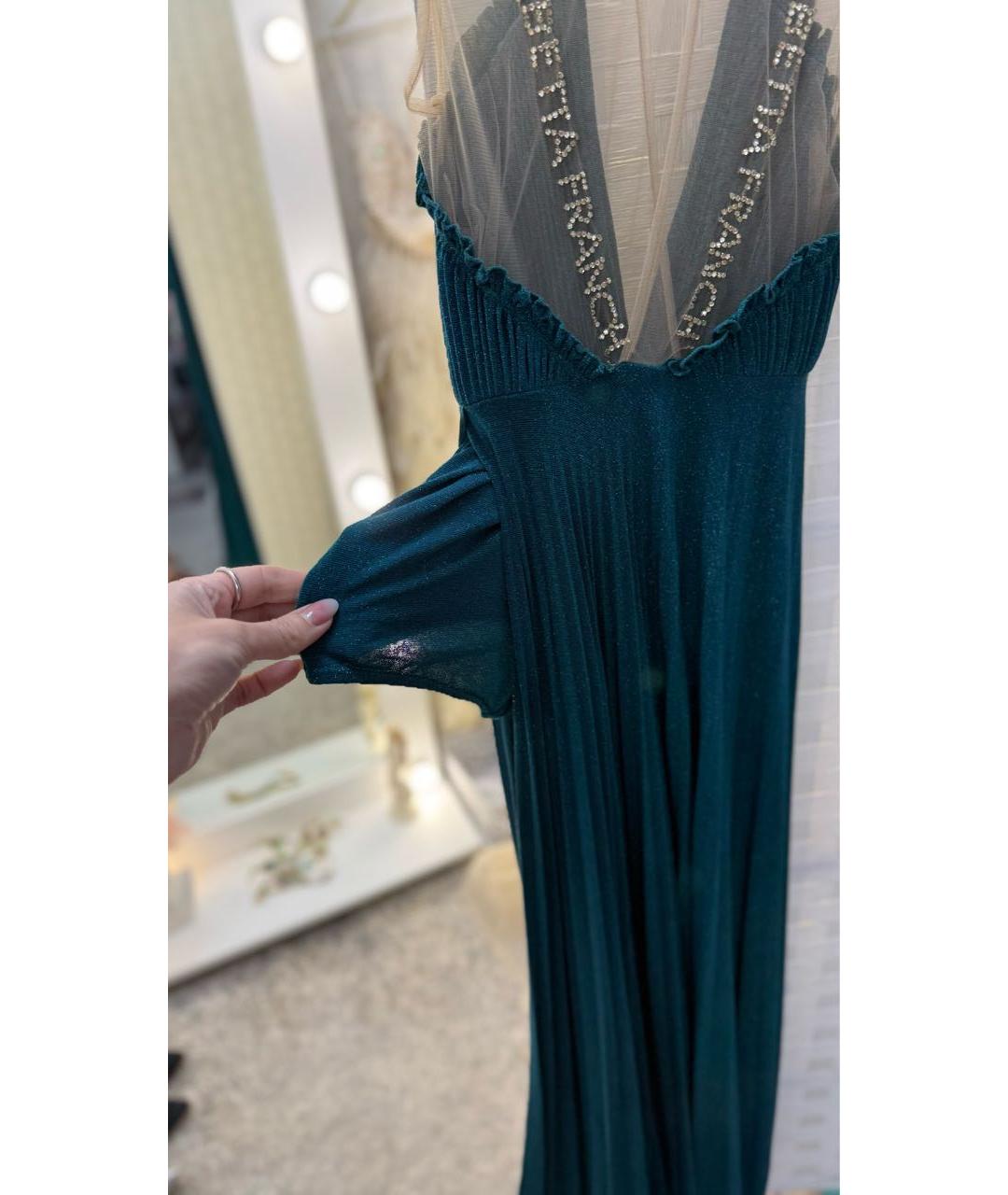 ELISABETTA FRANCHI Зеленое вечернее платье, фото 4