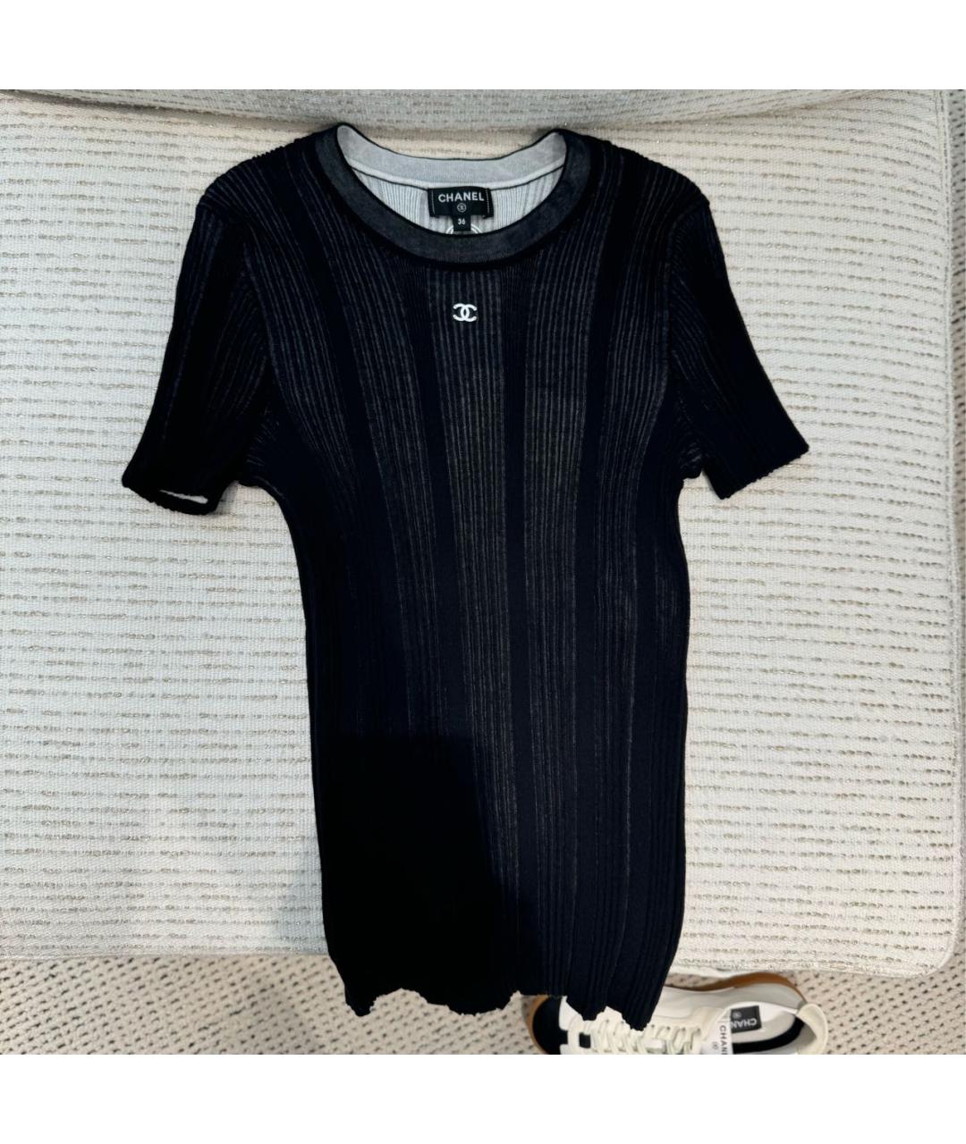 CHANEL Черная футболка, фото 2