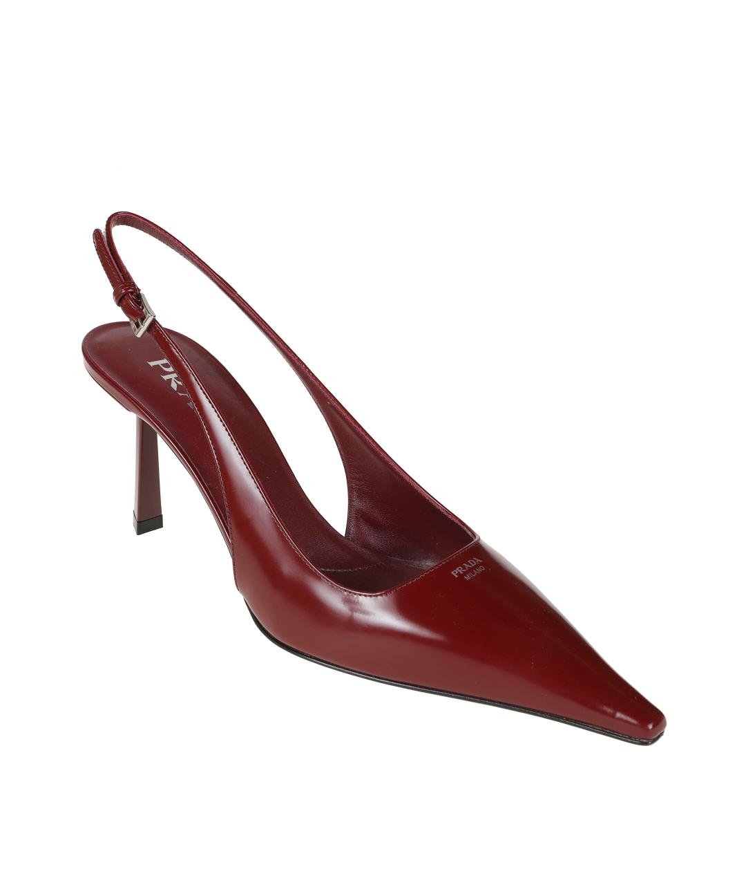 PRADA Красные кожаные туфли, фото 2