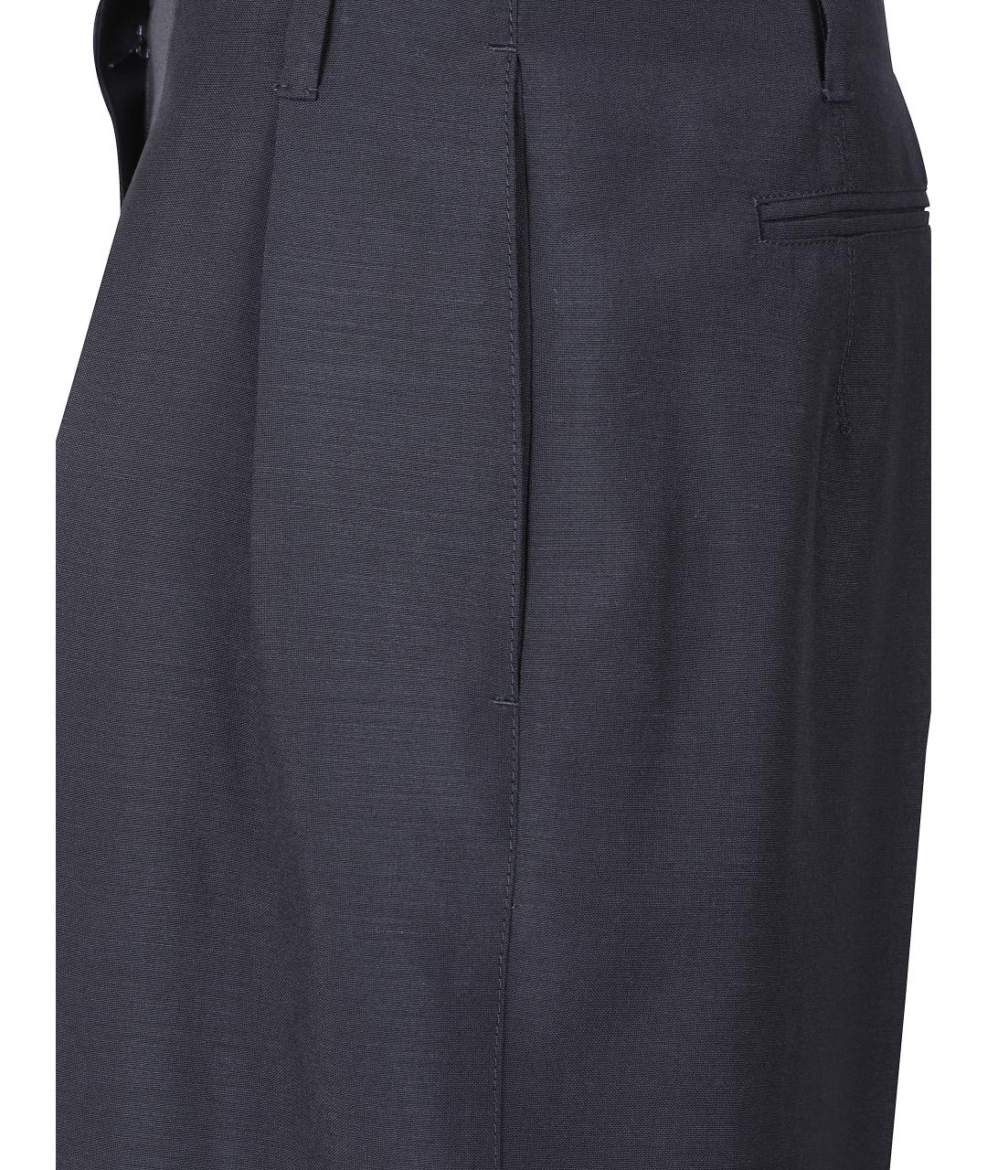 PRADA Синие шерстяные брюки узкие, фото 2