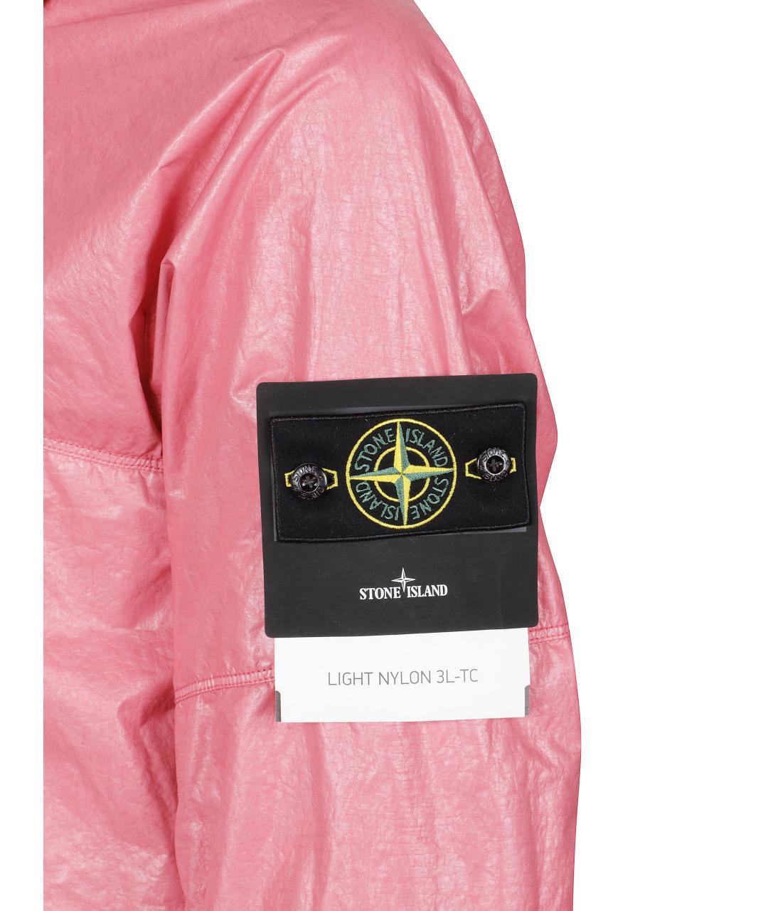 STONE ISLAND Розовая полиамидовая куртка, фото 2