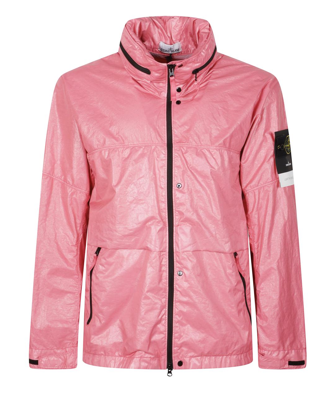 STONE ISLAND Розовая полиамидовая куртка, фото 1