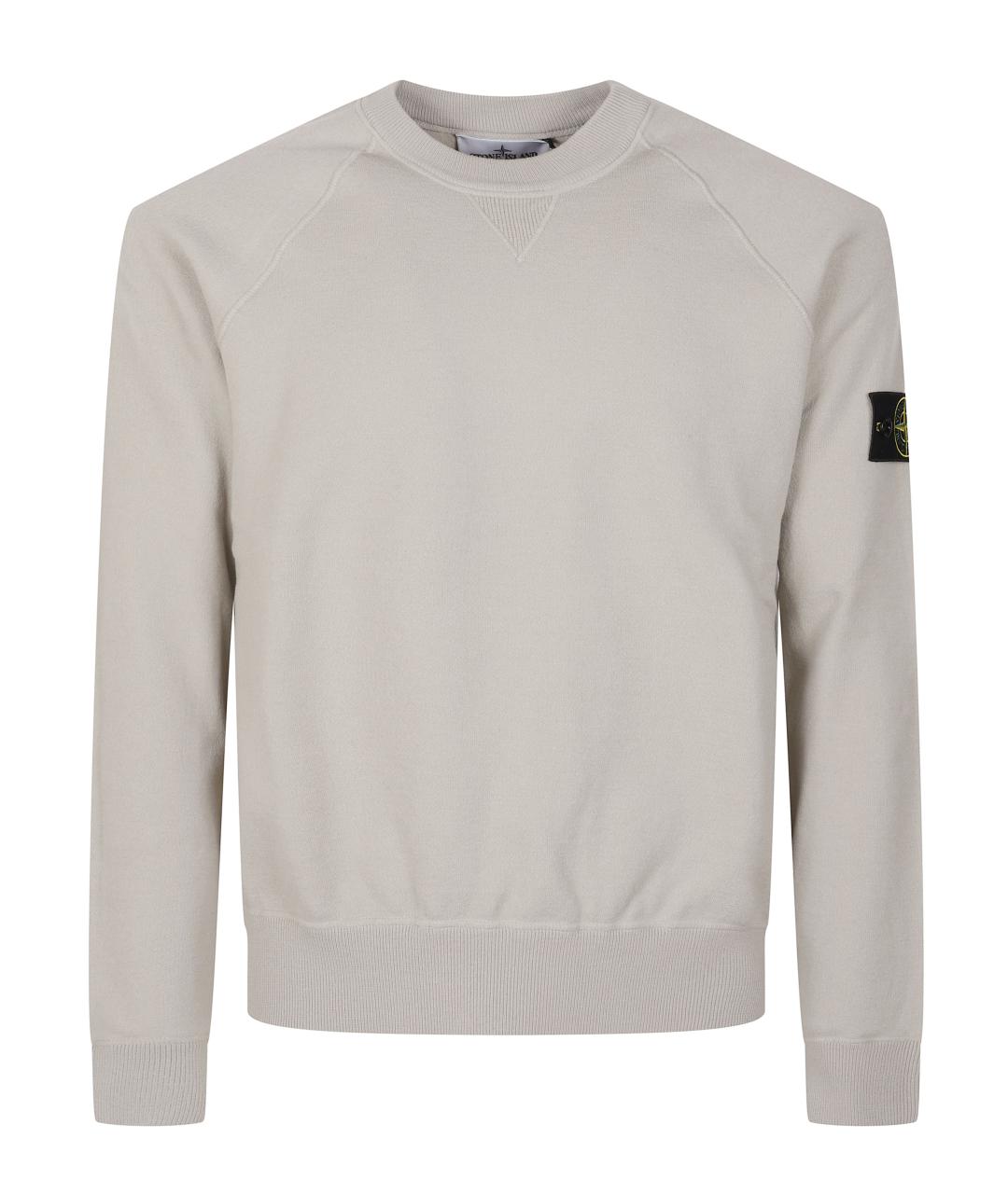 STONE ISLAND Бежевый шерстяной джемпер / свитер, фото 1