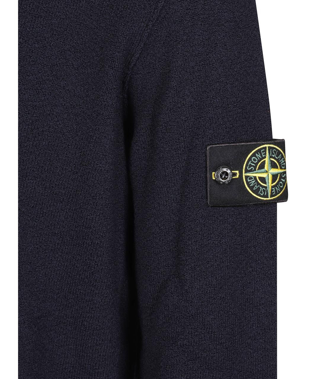 STONE ISLAND Синий шерстяной джемпер / свитер, фото 2